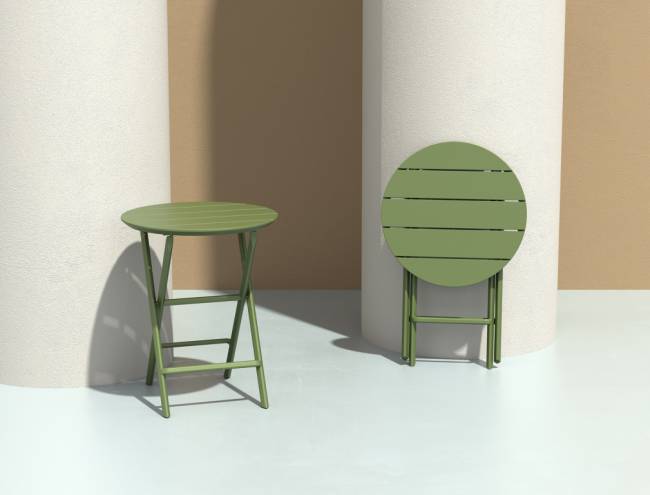 Стол пластиковый складной Helen Folding Table Ø60 оливковый Ø600х740 мм Стол пластиковый складной Helen Folding Table Ø60 оливковый Ø600х740 мм