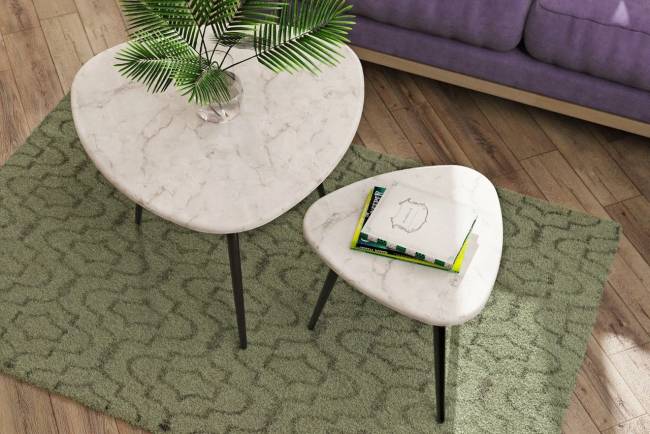 Кофейный столик М005.0А70 Светлый мрамор Кофейный столик М005.0А70 Светлый мрамор