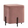 Пуф Грейс квадрат с ящиком велюр пыльно-розовый
