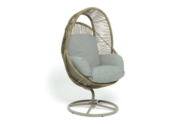 "Барселона" кресло-кокон из искусственного ротанга, цвет соломенный